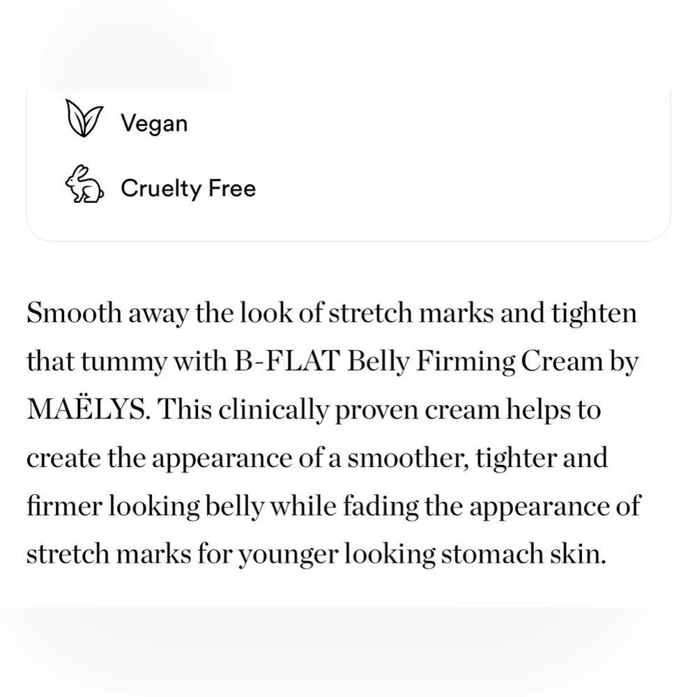$35❤️‍🔥 ONLY 1! Maelys Cosmetics B-Flat Belly Firming Cream 🧴 NEW Firming - Picture 6 of 10